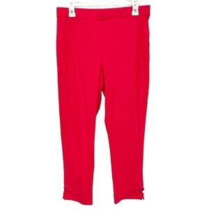 IC Collection Pants Women's Large Red Pull On Pearl Detail NWT
